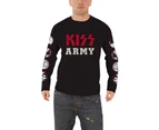 Kiss Jumper Sweater Kiss Army Band Logo And Icons  Official Mens - Black