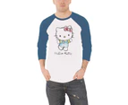 Hello Kitty Baseball Shirt Watercolour Logo  Official - White