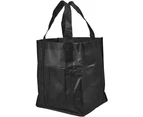 Bullet Savoy Laminated Non-Woven Grocery Tote (Solid Black) - PF1503