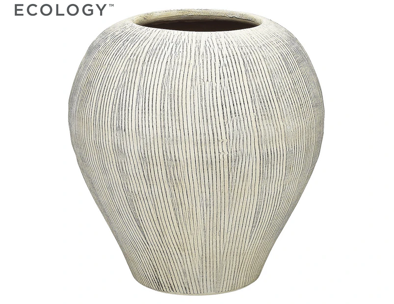Ecology 29cm Linea Vase - White