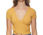 All About Eve Women's Ellen Tee / T-Shirt / Tshirt - Mustard