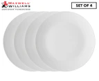 Set of 4 Maxwell & Williams 23cm White Basics Coupe Entrée Plate