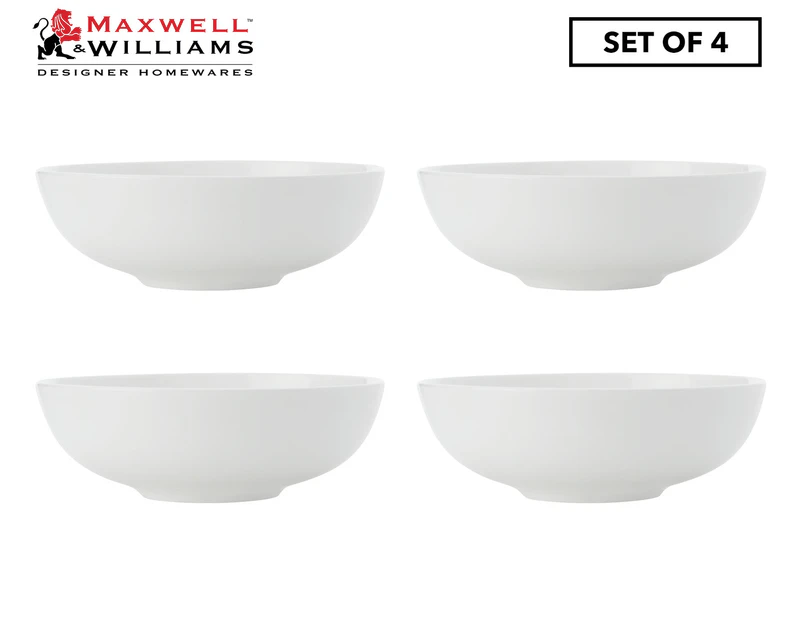 Set of 4 Maxwell & Williams 17cm Cashmere Coupe Bowl - White