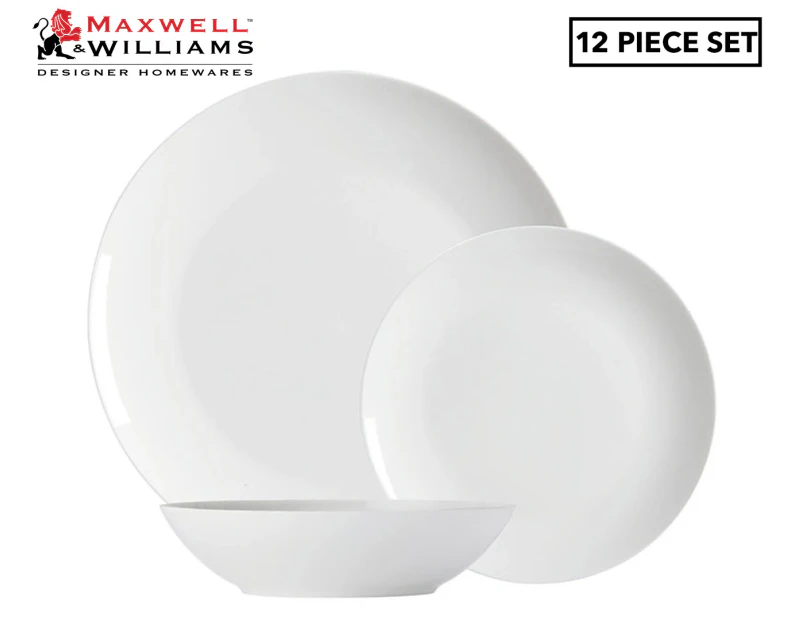 Maxwell & Williams 12-Piece Cashmere Resort Coupe Dinner Set - White