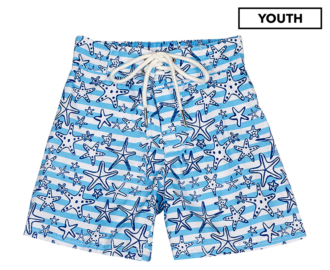 Escargot Boys' Starfish Board Shorts - Blue/White | Catch.co.nz