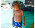Escargot Toddler Boys' Parrot Swim Short - Blue/Green