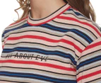 All About Eve Women's Stripes For Days Tee Dress - Multi/Stripe