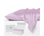 Luxor Crown Set of 2 Mulberry Silk Pillowcases LILAC