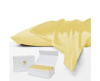 Luxor Crown Set of 2 Mulberry Silk Pillowcases CHAMPAGNE