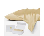 Luxor Crown Set of 2 Mulberry Silk Pillowcases TAUPE
