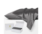Luxor Crown Set of 2 Mulberry Silk Pillowcases GREY