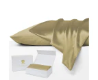Luxor Crown Set of 2 Mulberry Silk Pillowcases MOCHA