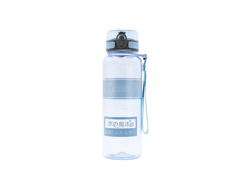 UZSPACE 1L Water Bottle BPA Free Tritan Drinkware for Sports Includes Cleaning Brush - Blue