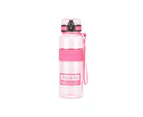 UZSPACE 1L Water Bottle BPA Free Tritan Drinkware for Sports Includes Cleaning Brush - Pink