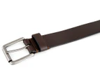 JAG Men's Casual Pin Buckle Leather Belt - Dark Brown