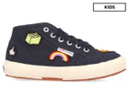 Superga Girls' 2754 Cot Patch J Sneakers - Navy