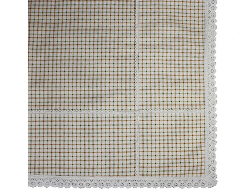 Country Table Cloth GOLD WITH LACE Tablecloth Rectangle 150x230cm