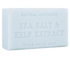 2 x Natural Australian Triple Milled Soap Bar Soap Sea Salt & Kelp Extract 200g