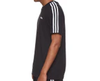 Adidas Men's 3 Stripe Tee / T-Shirt / Tshirt - Black