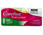 2 x 16pk Carefree ProComfort Super Tampons