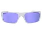 Oakley Crankshaft Polarised Sunglasses - Matte Clear/Violet Iridium 2
