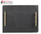 Maxwell & Williams 40x30cm Mezze Slate Tray w/ Gold Handle - Black