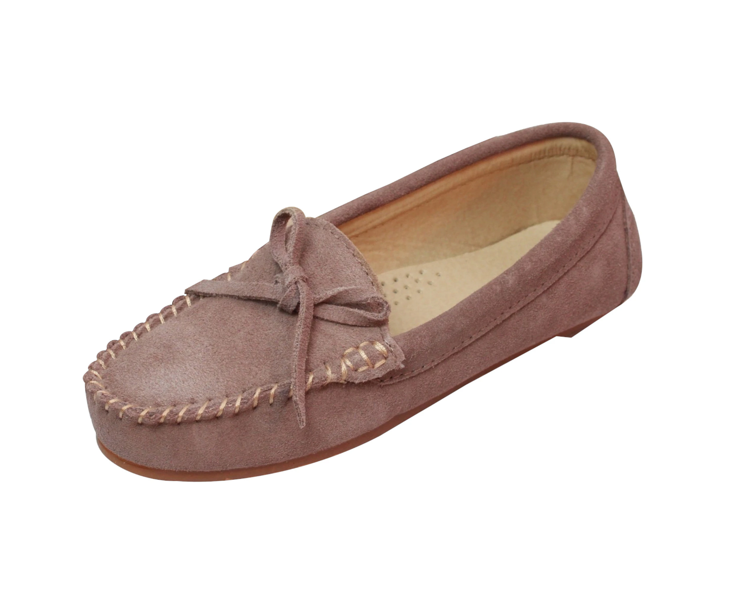 Eastern Counties Leather Womens Suede Moccasins (Mink) - EL161