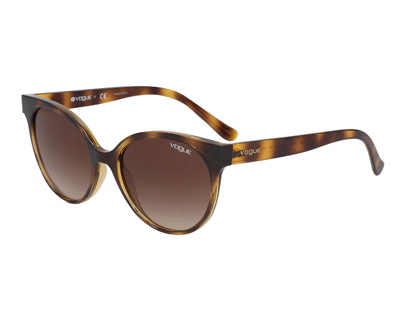 Vogue Women's Glam Cut Sunglasses - Dark Tortoise/Brown