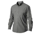 KingGee Men's Smart Casuals Long Sleeve Chambray Shirt - Charcoal