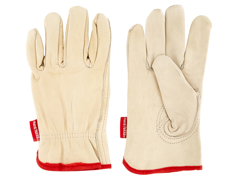 Hard Yakka Adult Size S Premium Cowhide Rigger Gloves - Natural Cowhide