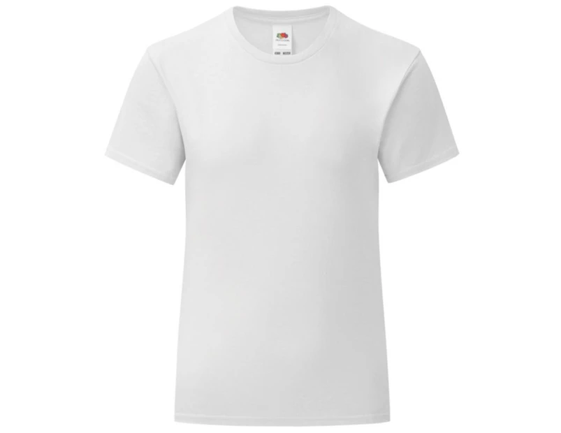 Fruit Of The Loom Girls Iconic T-Shirt (White) - PC3399