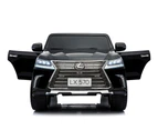 Licensed Lexus LX- 570 Painted Metallic Black 12Volt With 4xmotors MP4 Touch Screen Parent Remote Ride On CAR