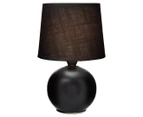 Set of 2 Lexi Lighting Louis Ceramic Modern Round Table Lamp - Black