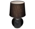 Set of 2 Lexi Lighting Louis Ceramic Modern Round Table Lamp - Black