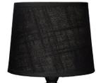 Set of 2 Lexi Lighting Louis Ceramic Modern Round Table Lamp - Black