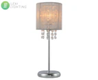 Lexi Lighting Emilia Table Lamp - Grey/Chrome