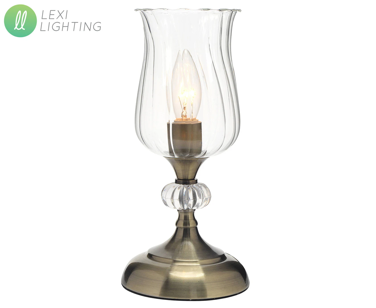 Lexi Lighting Samantha Touch Table Lamp - Antique Brass