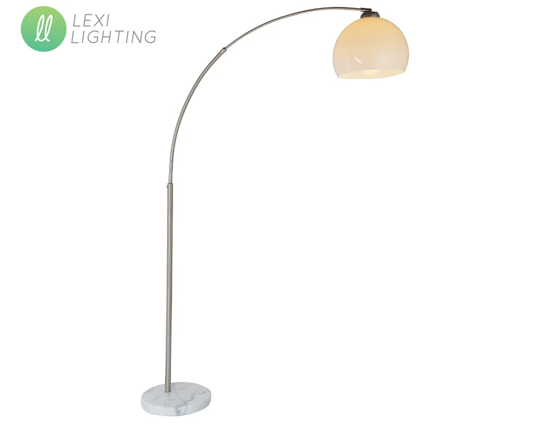 Lexi Lighting Beam Acro Floor Lamp - Satin Chrome/White