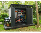 KETER Artisan 9x7 Large Outdoor Storage/Garden Shed (Deco Grey/Anthracite)