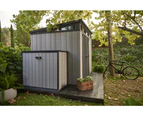 KETER Artisan 9x7 Large Outdoor Storage/Garden Shed (Deco Grey/Anthracite)