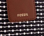 Fossil Madison Zip Clutch Wallet - Black/White