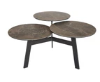 Misty 3 Tier Round Coffee Table - Black