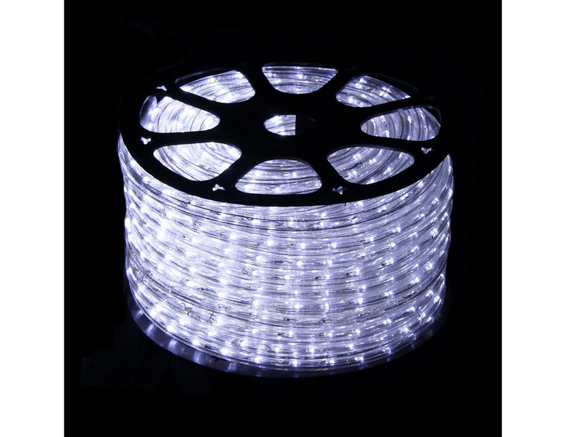 Single Length 50m LED Rope Light with 8 Functions Controller - Cool White