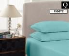 1500TC Queen Bed Fitted Combo Sheet Set - Mist 1