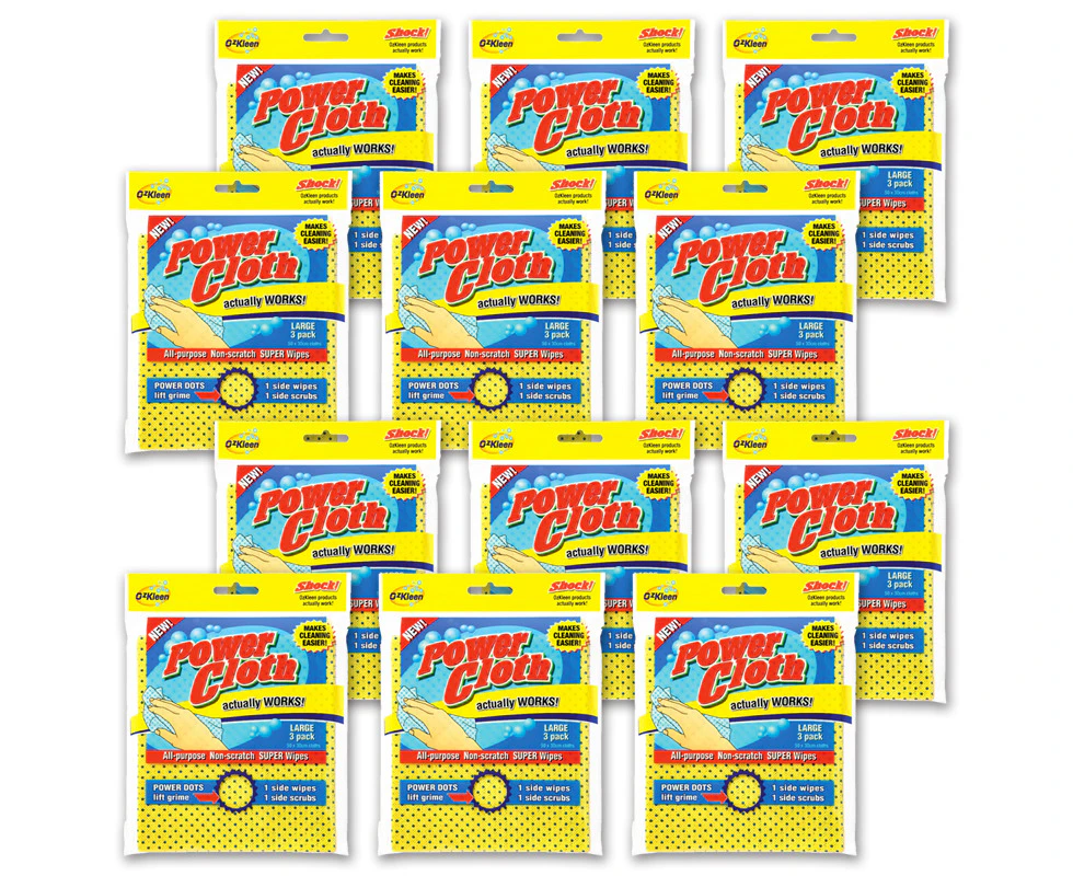 12PK Power Cloths 3 Set | All-purpose Super Wipes