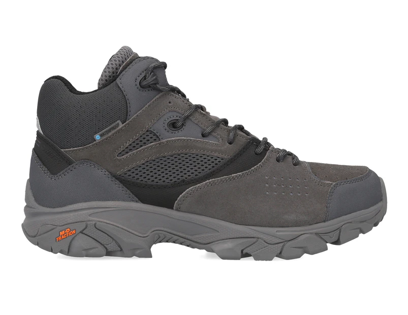 Hi-Tec Men's Nouveau Traction Mid Waterproof Hiking Boots - Charcoal/Black