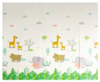 2m X 1.8m Foldable Baby Play Mat Double Sided with Carry Bag - Park/Animals