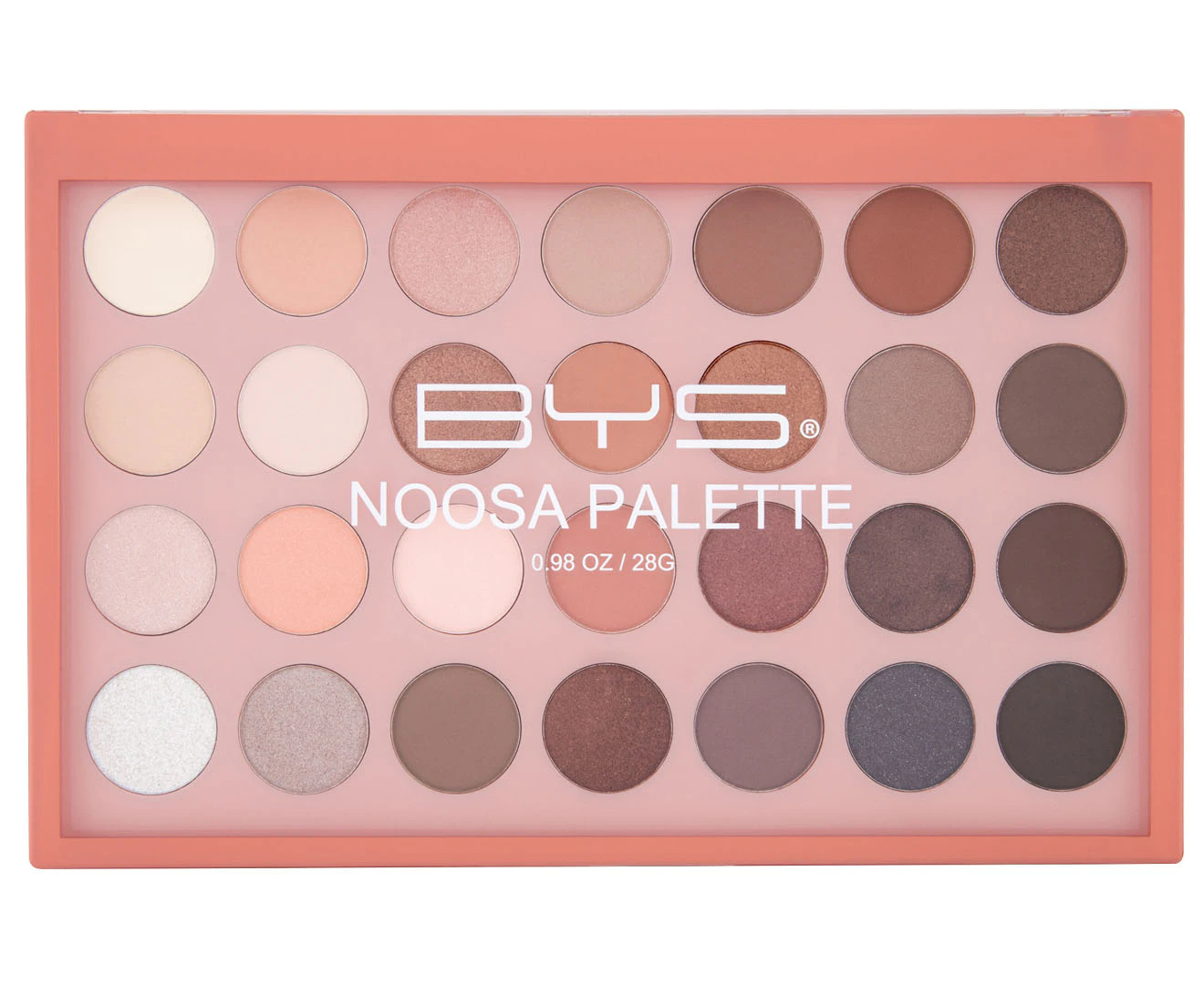 BYS 28g  Eyeshadow Colour Palette Eye Makeup Shadow Matte Pigment Shimmer Noosa