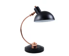 Sherwood Black Rose Gold  Y Table Desk Lamp