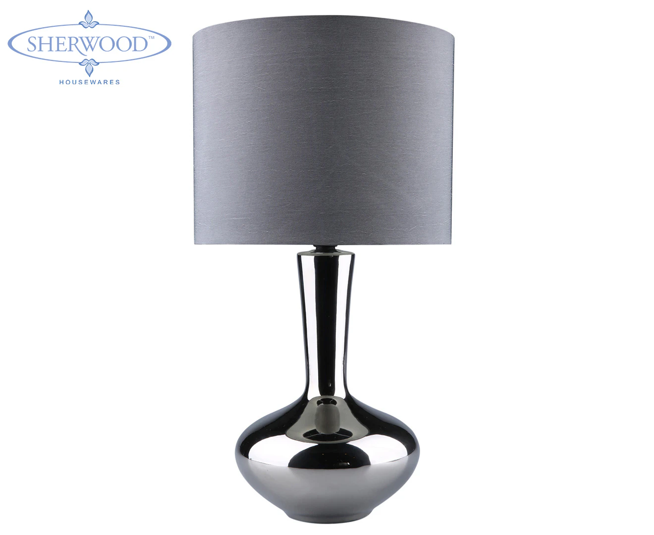 Sherwood Lighting Istanbul bedside Table Lamp - Polished Charcoal